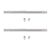 Eouayoree Rail Rack en Acier Galvanisé pour Moteur de Portail Coulissant, Extension de Fermeture à Glissière Métallique de 50 cm avec Vis