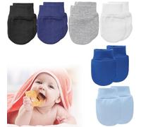 EOUIAV 6 Paires Moufle Bébé Nouveau-né Gants, Moufle Bebe Naissance, Gants Nouveau-Nés Gants, en Coton Mitaines Bébé Nouveau-né Gants pour Bébés Garçons et Filles de 0 à 6 Mois