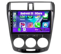 Eouyt Android Autoradio pour Honda City 2008-2013, 9 Pouces Poste Radio Voiture avec CarPlay Android Auto GPS WiFi Bluetooth Caméra(4Core(2+32GB))