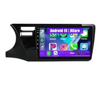 Eouyt Android Autoradio pour Honda City 2014-2017, 9 Pouces Poste Radio Voiture avec CarPlay Android Auto GPS WiFi Bluetooth Caméra(8Core(8+256GB))