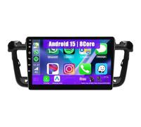 Eouyt Android Autoradio pour Peugeot 508, 9 Pouces Poste Radio Voiture avec CarPlay Android Auto GPS WiFi Bluetooth Caméra(8Core(8+256GB))