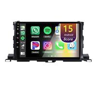 Eouyt Android Autoradio pour Toyota Highlander 2015-2018, 9 Pouces Poste Radio Voiture avec CarPlay Android Auto GPS WiFi Bluetooth Caméra(8Core(8+256GB))