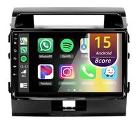 Eouyt Android Autoradio pour Toyota Land Cruiser 2007-2015, 9 Pouces Poste Radio Voiture avec CarPlay Android Auto GPS WiFi Bluetooth Caméra(8Core(4+64GB))