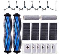 EOVWAEO Lot de 21 accessoires pour robot aspirateur ECOVACS DEEBOT X8 PRO OMNI / X8 OMNI / X8, accessoires de rechange, 2 brosses principales, 2 rouleaux de serpillère, 6 sacs à poussière, 6 brosses