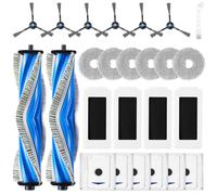 EOVWAEO Lot de 25 accessoires pour robot aspirateur Ecovacs Deebot T30 Omni / T30 Pro Omni, accessoires de rechange, 2 brosses principales anti-enchevêtrement, 6 tampons de nettoyage, 6 sacs à