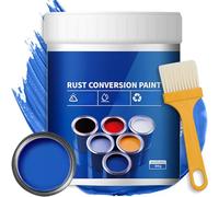 Eowduk Peinture antirouille intempéries pour métal, peinture de conversion de rouille 300/500g, décapant antirouille 4-en-1 avec brosse pour métal, voiture, équipement industriel, pas de mélange