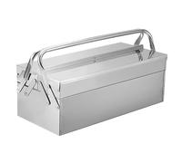 Eoweiot Coffre à Outils Cantilever en Acier Inoxydable avec Rangement verrouillable, Coffre à Outils métallique Portable pour l;Organisation et la sécurité (35cm 2 Layer)