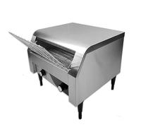 Eoweiot Grille-pain électrique à bande transporteuse électrique en acier inoxydable haute résistance pour restaurants, grillage rapide du pain, petits pains (150 pièces/H)