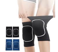 Eowppue 2 Paires de Genouillere Sport, Genouillères en Éponge Épaissie Anti-Collision, Genouillères de Volley-Ball de Football pour Hommes Et Femmes Genouillere Arthrose Genou, Taille L