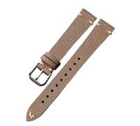 Eoyajsze Bracelet de montre en cuir pour homme, Brun clair, 17x14mm