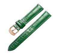 Eoyajsze Bracelet de montre en cuir véritable 10mm-24mm, Or vert-rose, 17mm