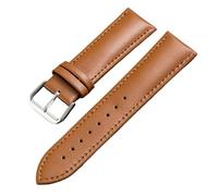 Eoyajsze Bracelet de montre en cuir véritable 12mm-24mm, Brun clair, 21mm