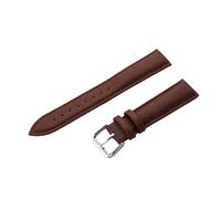 Eoyajsze Bracelet de montre en cuir véritable 12mm-24mm, Brun foncé, 17mm