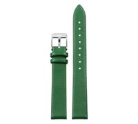 Eoyajsze Bracelet de montre en cuir vert avec fermoir papillon, Couleur 10, 13mm