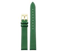 Eoyajsze Bracelet de montre en cuir vert avec fermoir papillon, Couleur 11, 15mm