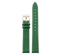 Eoyajsze Bracelet de montre en cuir vert avec fermoir papillon, Couleur 12, 24mm