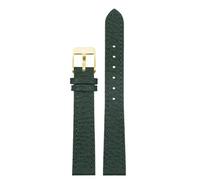 Eoyajsze Bracelet de montre en cuir vert avec fermoir papillon, Couleur 14, 16mm