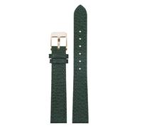 Eoyajsze Bracelet de montre en cuir vert avec fermoir papillon, Couleur 15, 10mm