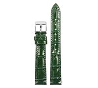 Eoyajsze Bracelet de montre en cuir vert avec fermoir papillon, Couleur 16, 16mm