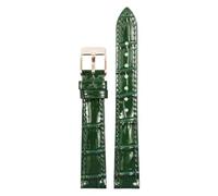 Eoyajsze Bracelet de montre en cuir vert avec fermoir papillon, Couleur 18, 18mm