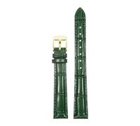Eoyajsze Bracelet de montre en cuir vert avec fermoir papillon, Couleur 2, 18mm