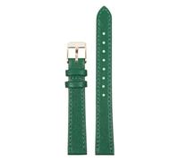 Eoyajsze Bracelet de montre en cuir vert avec fermoir papillon, Couleur 21, 10mm