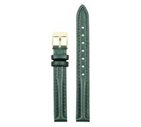 Eoyajsze Bracelet de montre en cuir vert avec fermoir papillon, Couleur 23, 18mm