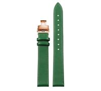 Eoyajsze Bracelet de montre en cuir vert avec fermoir papillon, Couleur 28, 16mm
