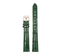 Eoyajsze Bracelet de montre en cuir vert avec fermoir papillon, Couleur 3, 18mm