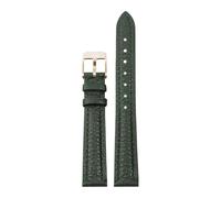 Eoyajsze Bracelet de montre en cuir vert avec fermoir papillon, Couleur 6, 14mm