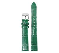 Eoyajsze Bracelet de montre en cuir vert avec fermoir papillon, Couleur 7, 14mm