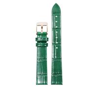 Eoyajsze Bracelet de montre en cuir vert avec fermoir papillon, Couleur 9, 20mm