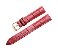 Eoyajsze Bracelets de montre en cuir véritable 8mm-24mm, Or rouge-rose, 15mm