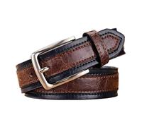 Eoyajsze Ceinture en cuir avec boucle ardillon en alliage 100cm 110cm 120cm 130cm, Couleur 3, 130 cm