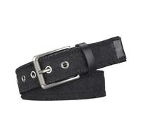 Eoyajsze Ceinture en toile perforée pour homme, boucle ardillon, 100-130cm, Noir, 120cm