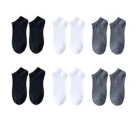 EOYVAIL Chaussettes pour hommes,Chaussettes Ghost, chaussettes basses pour baskets, chaussettes de sport invisibles antidérapantes en coton, universelles pour hommes et femmes (6 paires)