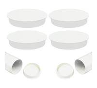 EOYVAIL Raccords de tuyaux de Bassin d'agrément,Bouchon intérieur en PVC pour Tuyau d'évacuation de 110 mm, Couvercle de Protection, Bouchon intérieur en Plastique épais (4 pièces)