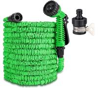 Eozfly Tuyau d'Arrosage Extensible 30M/100FT - Flexible & Léger avec 7 Modes de Pulvérisation, Joint Universel - Tuyau Retractable pour Jardin, Lavage Auto et Soins des Animaux