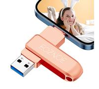 EOZNOE Clé USB 64Go pour iPhone, 3 en 1 Mémoire Stockage Externe No APP pour enregistrer des Photos et des vidéos,Clef USB Compatible avec iPhone/iPad/Android/PC/Mac
