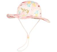 EOZY Chapeau Bob Coton Naissance Bébé Fille Garçon Solaire Anti-UV UPF50+ Casquette Pliable Été Cartoon Animal Mignon Voyage Outdoor (Rose, 1-2 Ans)