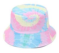 EOZY Chapeau Bob Femme Homme Chapeau de Soleil Unisexe Pêcheur Randonnée Outdoor Casual Anti-UV Voyage Vintage Été (Bleu Rose)