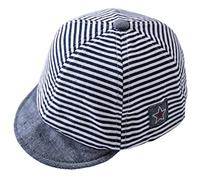 EOZY Chapeau Casquette Bébé Coton Chapeau Béret Naissance Souple Garçon Maternelle Rayure Étoile Anti-Soleil Été Outdoor (Bleu, 2-4 Ans)
