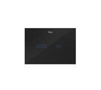 Ep-s1 plaque de commande pour bâti duplo s double électronique en verre noir br - ROCA A890231088