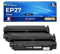 EP27 Pack 2 Toners Noir Compatible pour Canon 2500 Pages