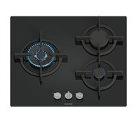 Siemens Table de cuisson gaz EP6A6CI10 iQ500 60 cm Verre trempé 3 zones Intégré Noir