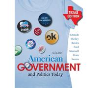ePack: American Government and Politics Today - Texas Edition, 2011-2012, 15th + WebTutor™ on WebCT™ with eBook on Gateway Printed Access Card