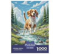 Epagneul Breton Puzzle 1000 Pièces Cadeau Unique Animaux intelligents Jeu Éducatif Challenge Toy À De Qualité Supérieure Peinture Art pour Adultes Et Enfants À Partir De 12 Ans 38x26cm/1000pcs
