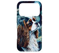 Épagneul Cavalier King Charles dans Une Nuit étoilée, Peinture « Dog M » Coque pour iPhone 17 Pro