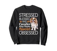 Épagneul King Charles Cavalier Bienheureux Obsédé et Stressé Sweatshirt