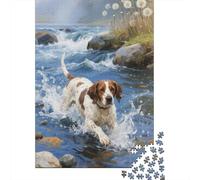 Epagneul Nain 1000 Pièces Puzzles pour Adultes,Scène d'eau Un Jeu De Dexérité Très Difficile Puzzle en Bois Jeu ÉduChatif avec des Défis Jeu ÉduChatif 1000pcs (75x50cm)
